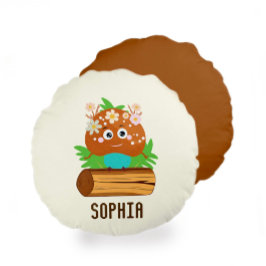 Kleine paddenstoel rond kussen