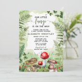 Kleine paddenstoel schimmels bos varens jongen Bab Kaart (Staand voorkant)