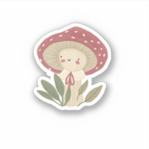 Kleine paddenstoel sticker