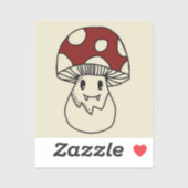 Kleine paddenstoel sticker (Vel)