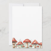 Kleine paddenstoel verjaardagsuitnodiging kaart (Achterkant)