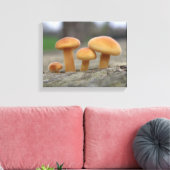 Kleine Paddenstoelen Macro Canvasprint Canvas Afdruk (Insitu (Woonkamer))