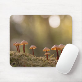Kleine paddenstoelen Natuur Foto Muismat