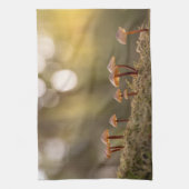 Kleine paddenstoelen Natuur Foto Theedoek (Verticaal)