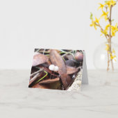 Kleine paddenstoelen op gevouwen Wenskaart Kaart (Gele Bloem)