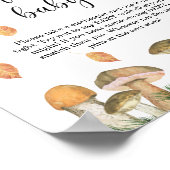 Kleine paddenstoelflora - Zeg niet baby Poster (Hoek)