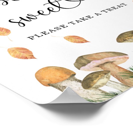 Kleine paddestoel - baby's zijn zoet poster (Hoek)