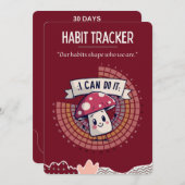 kleine paddestoel Habit tracker (Voorkant / Achterkant)