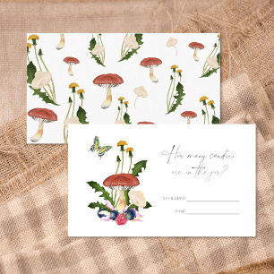 Kleine paddestoel - Raad hoeveel snoepjes spel Informatiekaartje