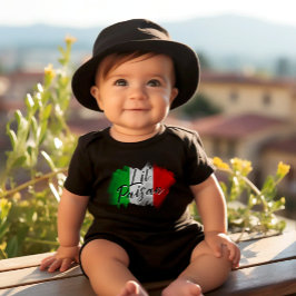 Kleine Paisan Grappige Italiaanse Baby Zwart Romper