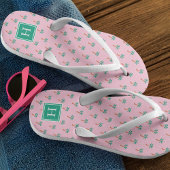 Kleine Palms Roze Monogram Teenslippers