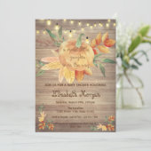 Kleine Pampkin, lampjes, Baby shower van hout Kaart (Staand voorkant)