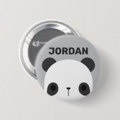 Kleine Panda Beer met Eigen Naam Ronde Button 5,7 Cm (Voorkant /achterkant)