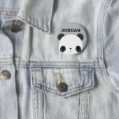Kleine Panda Beer met Eigen Naam Ronde Button 5,7 Cm (In situ)