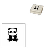 Kleine Panda Beer Zittend Rubberstempel (Gestempeld)