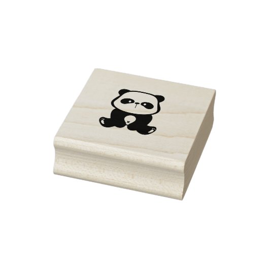 Kleine Panda Beer Zittend Rubberstempel (Stempel)