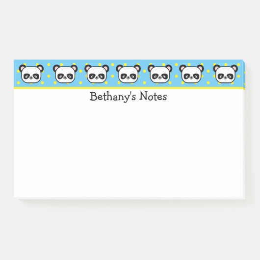 Kleine Panda Beren gepersonaliseerd Post-it® Notes (Voorkant)