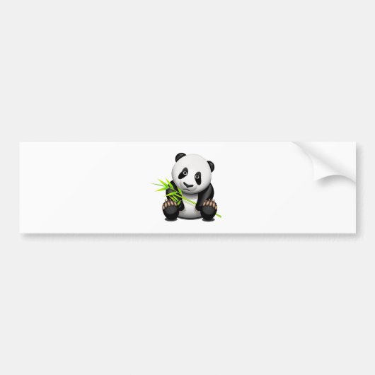 Kleine panda bumpersticker (Voorkant)