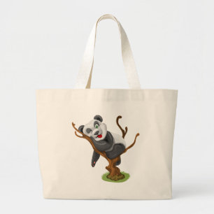Kleine panda grote tote bag