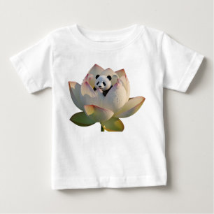 Kleine panda klimt in kristalachtig bamboebos