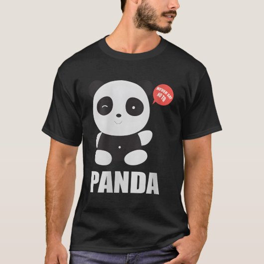 Kleine Panda zeg nooit nee tegen Panda T-shirt (Voorkant)