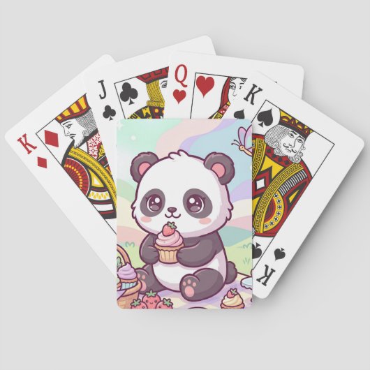 Kleine Pandapicknick Pokerkaarten (Achterkant)