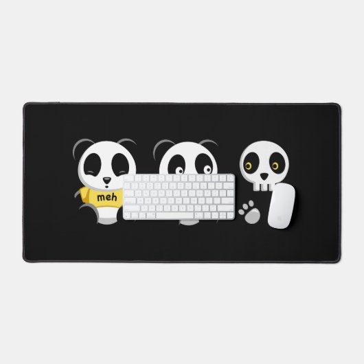 Kleine Pandas in het donker Bureaumat (Keyboard & Muis)