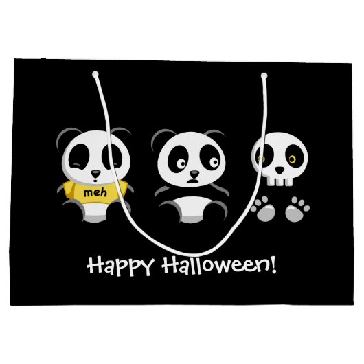 Kleine Pandas in het donker Groot Cadeauzakje (Achterkant)