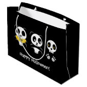 Kleine Pandas in het donker Groot Cadeauzakje (Achterkant Gekanteld)