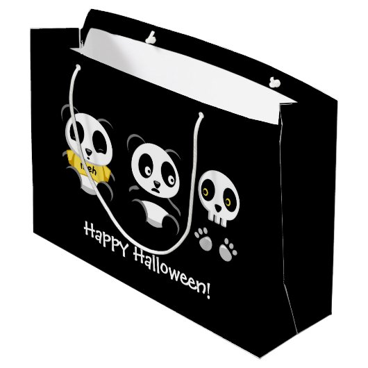 Kleine Pandas in het donker Groot Cadeauzakje (Achterkant Gekanteld)
