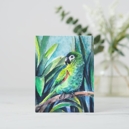 Kleine papegaai briefkaart (Staand voorkant)