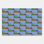 Kleine papierbladen voor het ontwerpen van treinen inpakpapier vel (Voorkant 3)