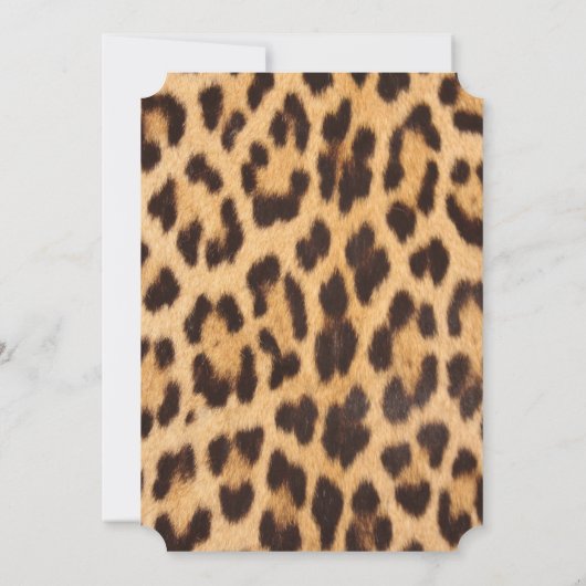 kleine papieren krant safari verjaardagsfeest kaart (Achterkant)