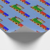 Kleine papierwals voor treinontwerp cadeaupapier (Hoek)