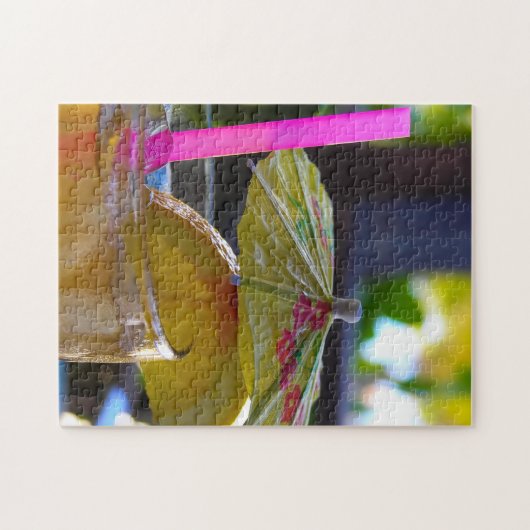 Kleine paraplu Drink puzzel Legpuzzel (Horizontaal)
