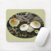 Kleine parasols paddenstoelen op stamhout muismat (Met muis)