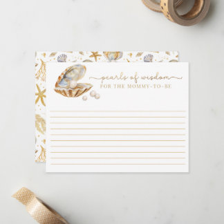 Kleine Parel Baby Shower Parels van Wijsheid Notitiekaartje
