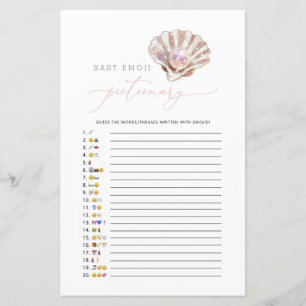 Kleine Parel Emoji Pictionary Baby Shower Spel