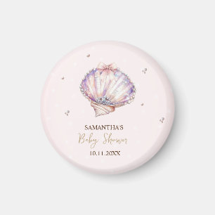 Kleine parel schelpen diamanten stippen baby showe magneet