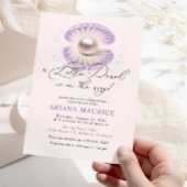 Kleine Parel Waterverf Paarse Bubble Baby shower Kaart