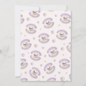 Kleine Parel Waterverf Paarse Bubble Baby shower Kaart (Achterkant)