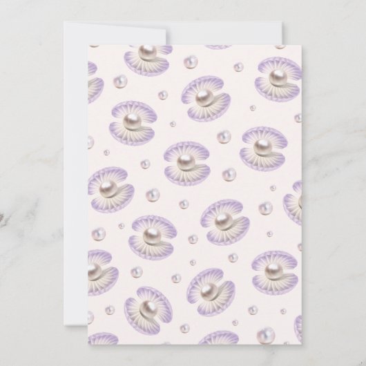 Kleine Parel Waterverf Paarse Bubble Baby shower Kaart (Achterkant)