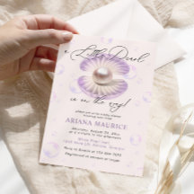 Kleine Parel Waterverf Paarse Shell Baby shower