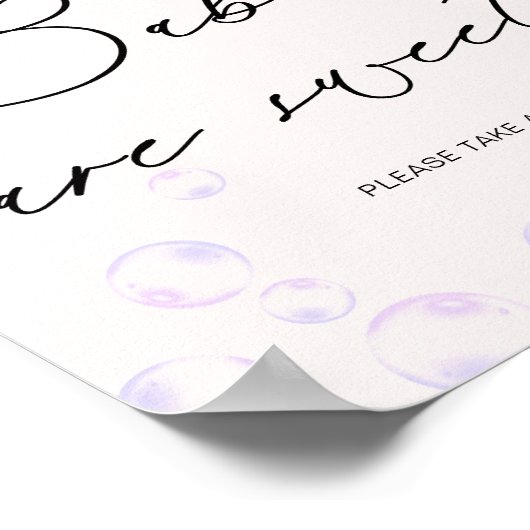 Kleine pareltjes zijn zoet Baby shower Poster (Hoek)