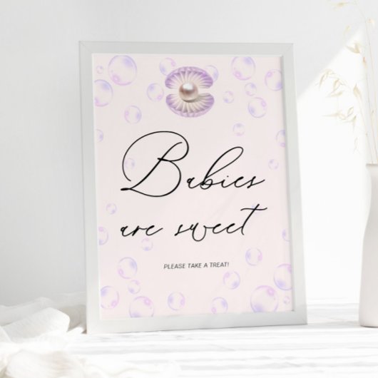 Kleine pareltjes zijn zoet Baby shower Poster