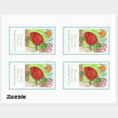 Kleine party bug bookplate rechthoekige sticker (Vel)