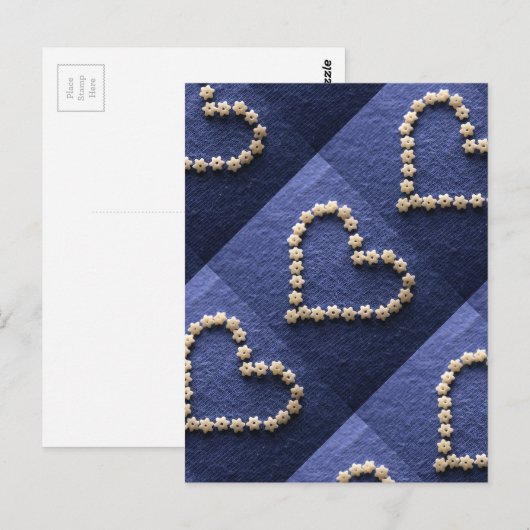 Kleine pasta's Hartvorm Briefkaart (Voorkant / Achterkant)