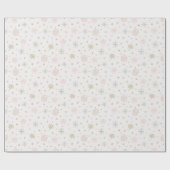 Kleine Pastel Sneeuwvlokken Elegant Cream Christma Cadeaupapier (Vlak)