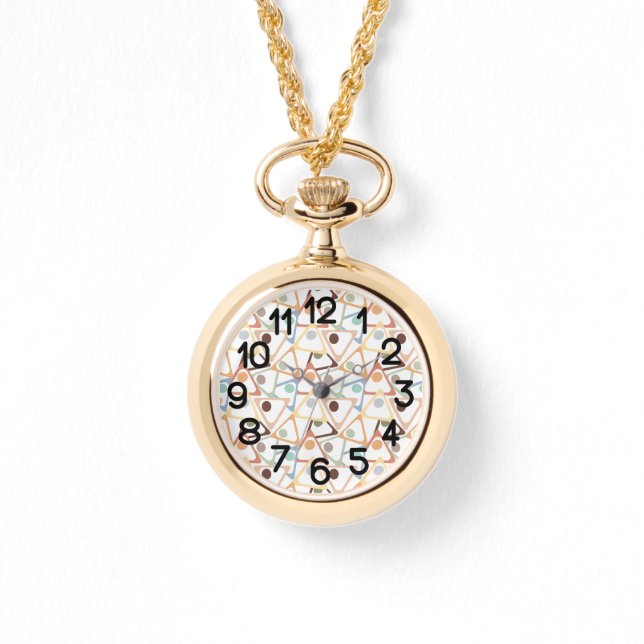 Kleine pasteldriehoeken horloge (Voorkant)