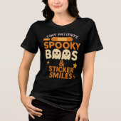 Kleine patiënten Spooky kinderverpleegkundige Hall Tri-Blend Shirt (Voorkant)